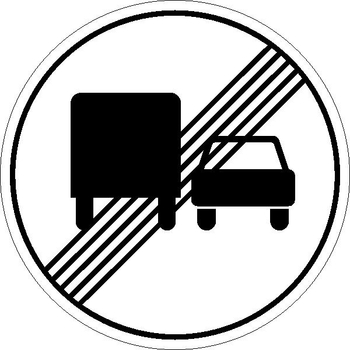 3.23 конец зоны запрещения обгона грузовым автомобилям - Дорожные знаки - Запрещающие знаки - Магазин охраны труда Протекторшоп